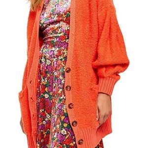 Free People Snow Drop Oversized Slouchy Cardigan